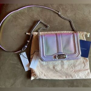 NWT Rare Rebecca Minkoff Iridescent Love Crossbody Shoulder Bag Purse